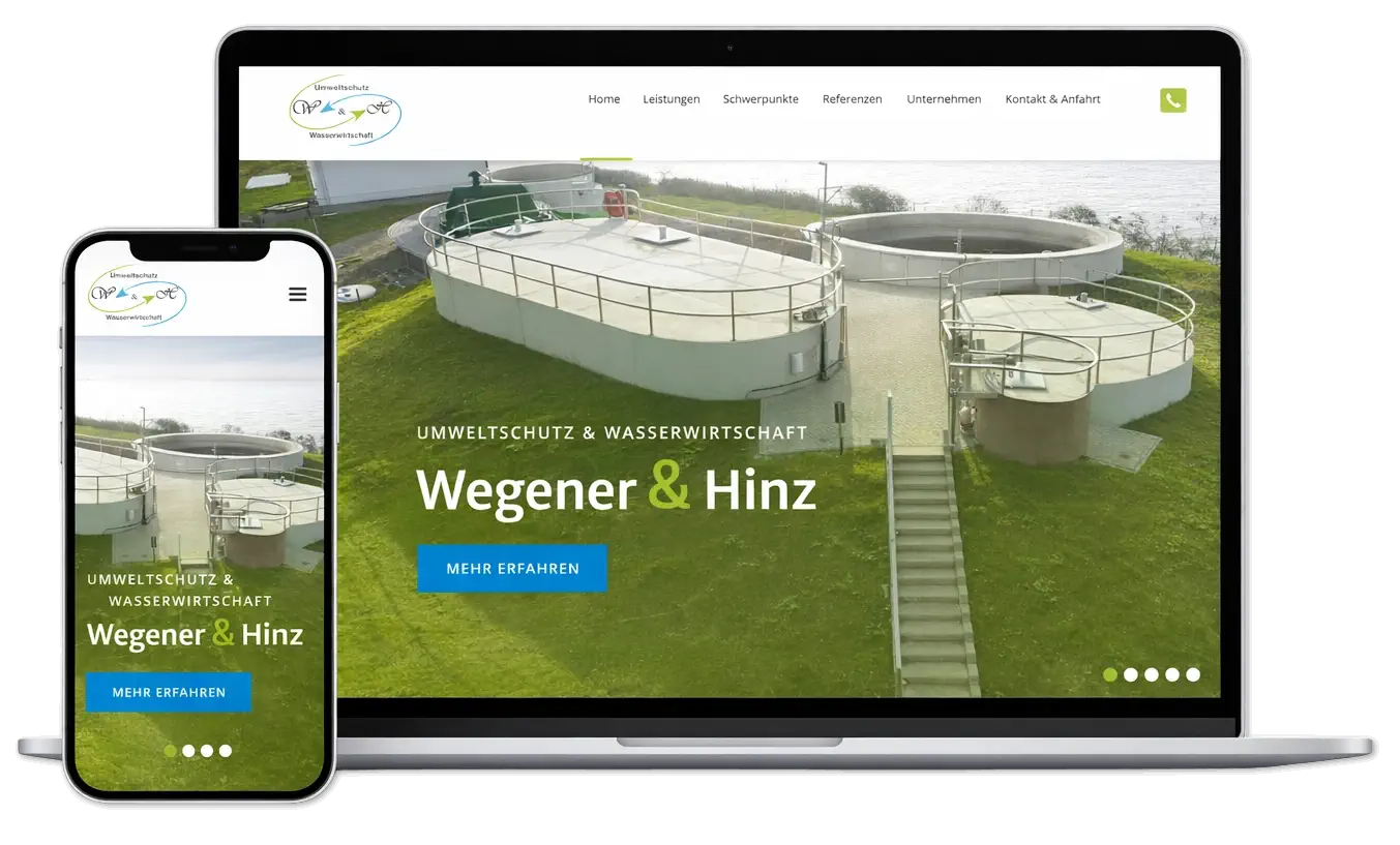 Wegener 6 Hinz GmbH Website Entwicklung | Webflow Freelancer by Thea Engelmann